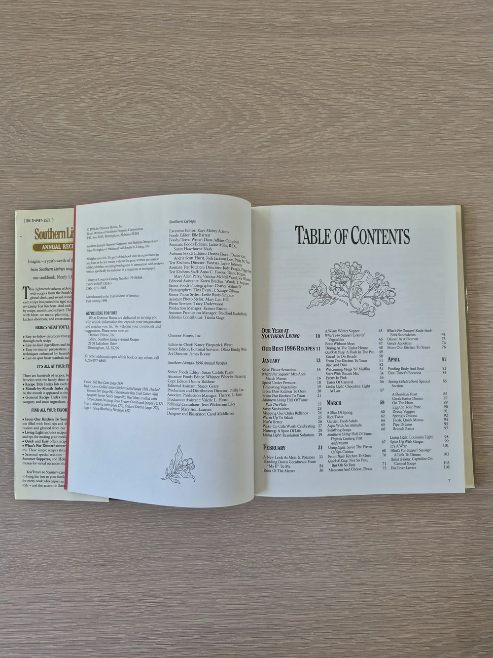 Southern Living 1996 Annual Recipes Cookbook - Hardcover